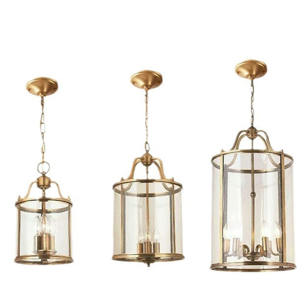 HAIKESZ Modern European Style Full Copper Ceiling Light for Dining Room Hallway Staircase Entrance Simple Luxury Chandelier