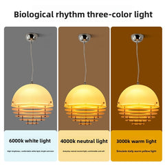 HIEKESZ Sunset Orange Bauhaus Pendant Light Vintage Designer Ceiling Lamp for Dining Room Bar Island Retro Atmosphere Lighting