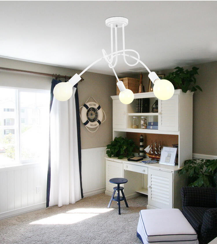 HEIKESZ Creative American Wrought Iron Restaurant Chandelier Retro LOFT Industrial Style Chandelier Simple Led Dining Lamp american style retro outdoor indoor retro bedroom lamp american-style Industrial wind