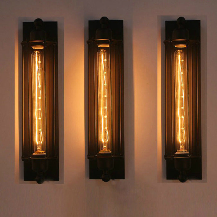 HEIKESZ Loft Vintage Industrial Style Pot Cover Wall Lamp American Simple Iron Wall Lamp Aisle Corridor Warehouse Balcony Dining-Room Lamp LED Light for Bedroom Night Aesthetic Room Lamp