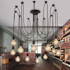 HEIKESZ American LOFT Industrial Style Chandelier Creative Personality Clothing Store Internet Bar Bar Loose Flower Chandelier Decoration american style retro outdoor indoor retro bedroom lamp american-style Industrial wind
