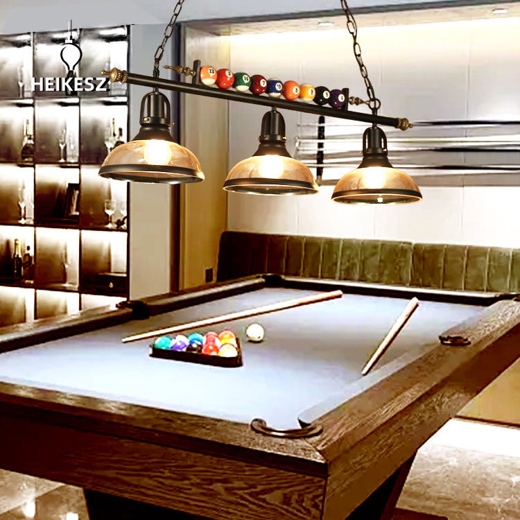 HEIKESZ American retro lamp creative billiard wrought iron chandelier restaurant living room bar table ball hall clothing store personalized industrial wind lamp light fixtures for celling lights
