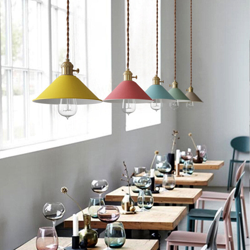 HEIKESZ Nordic Simple Creative Living Room Chandelier Personalized Dining Room Bedroom Study Lamps Simple European Iron Macaron Chandelier american style retro outdoor indoor retro bedroom lamp american-style Industrial wind