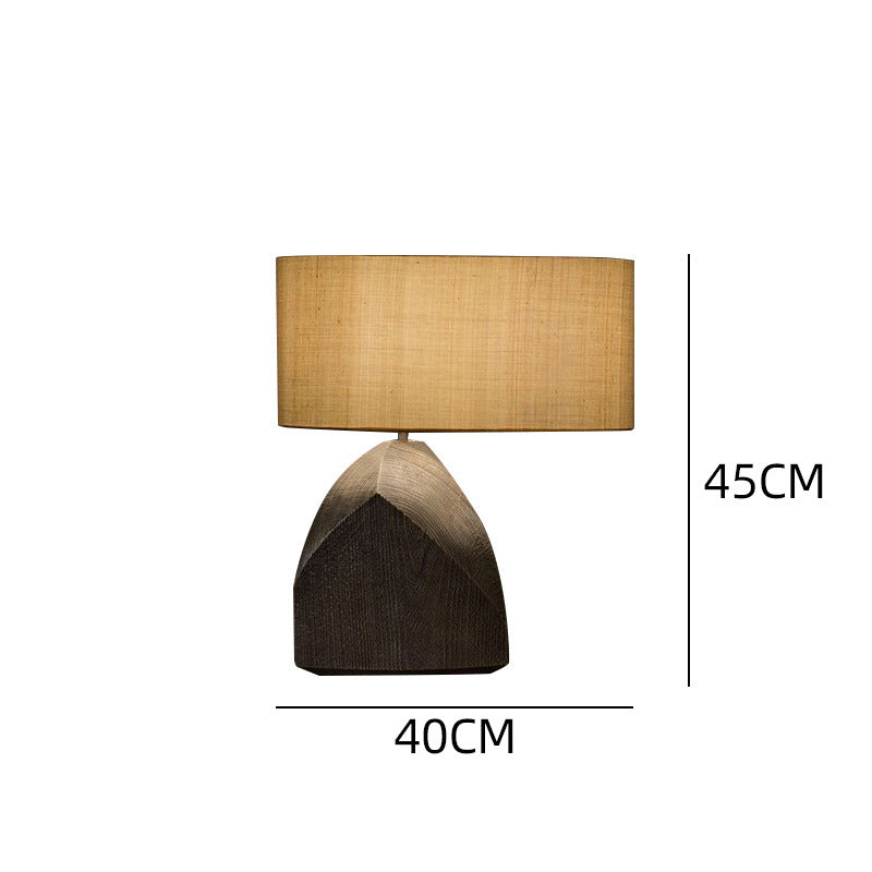 HEIKESZ New Chinese desk lamp modern study bedroom bedside wabi sandy wind minimalist designer model house bed and breakfast living room decorative lamp light fixtures for celling lights