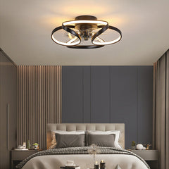 HEIKESZ Nordic Luxury Ceiling Fan with LED Light and Remote Control for Bedroom Living Room Dining Room