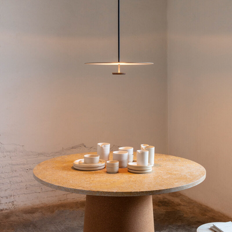 HEIKESZ Nordic Minimalist UFO Chandelier Round Danish Design for Office Bar Dining Room Exhibition Hall Lighting