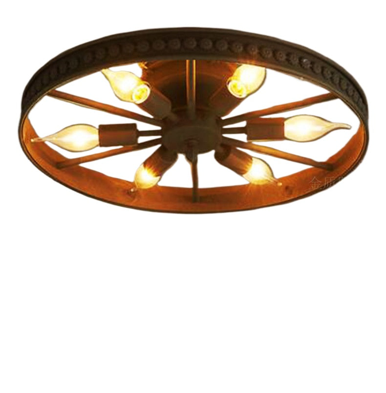 HEIKESZ Industrial Vintage Ceiling Light American Style Iron Pipe Creative Living Room Dining Room Lighting Fixture