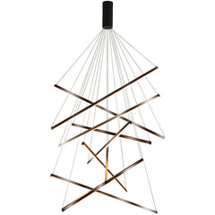 HEIKESZ 110V cross-border duplex staircase chandelier simple modern villa empty living room minimalist creative long line lighting Attic ceiling chandelier stairs led line light living room dining room nordic chandelier modern hanging chandelier
