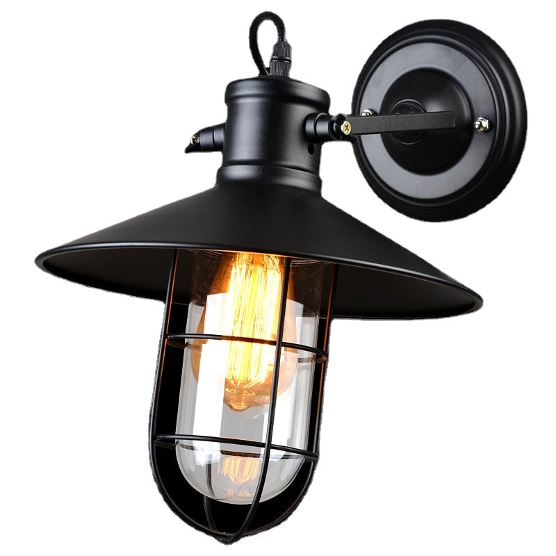 HEIKESZ Exclusive for Cross-Border American Retro Iron Art Creative Wall Lamp Personality Bar Aisle Foyer Cafe Industrial Wall Lamp LED Light for Bedroom Night Aesthetic Room Lamp