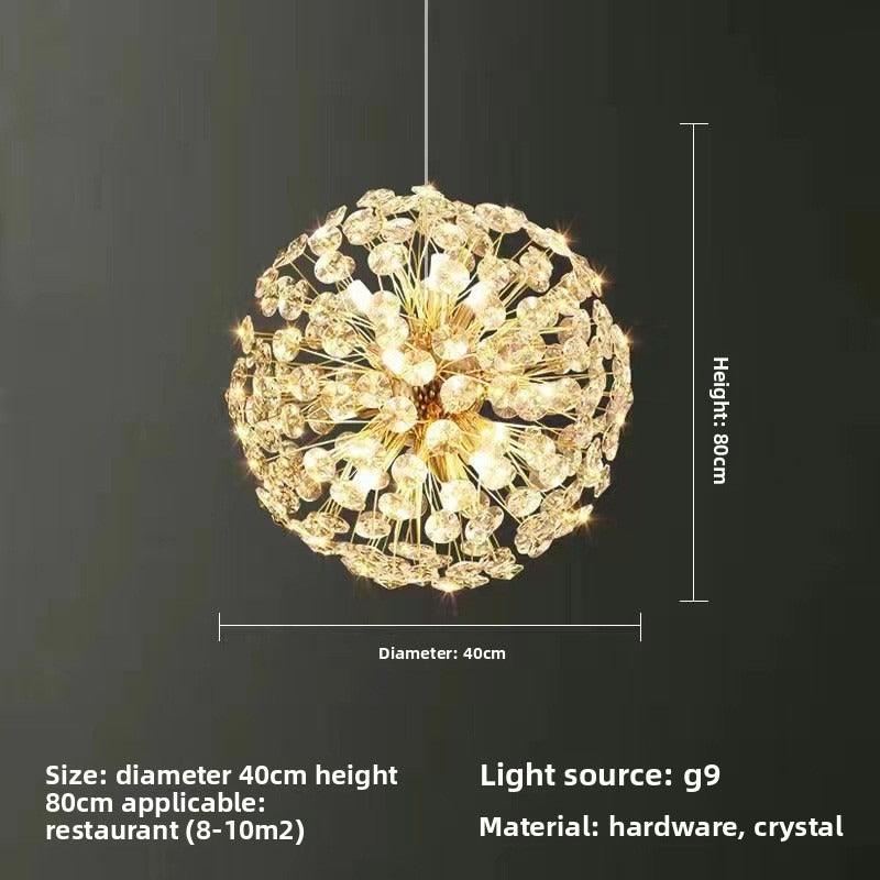 HEIKESZ Nordic creative dandelion chandelier clothing store Internet celebrity crystal lamps bedroom lights bar lights luxury restaurant lamp lighting fixtures for celling lights