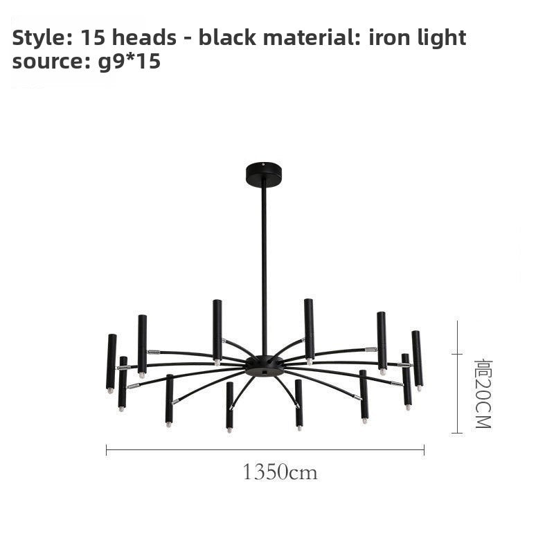 HEIKESZ Nordic postmodern simple restaurant chandelier creative personality living room dining room atmosphere artist household wrought iron chandelier lamp light fixtures for celling light