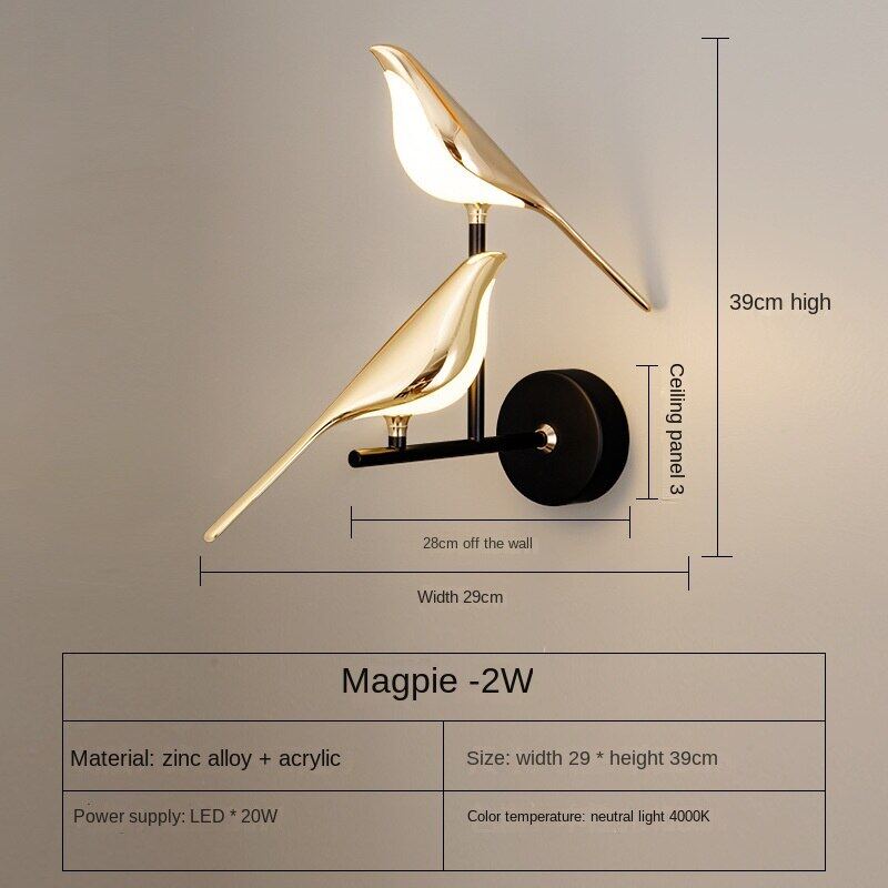 HEIKESZ Modern LED Wall Lamp Minimalist Bedroom Living Room TV Background Light Bedside Decor