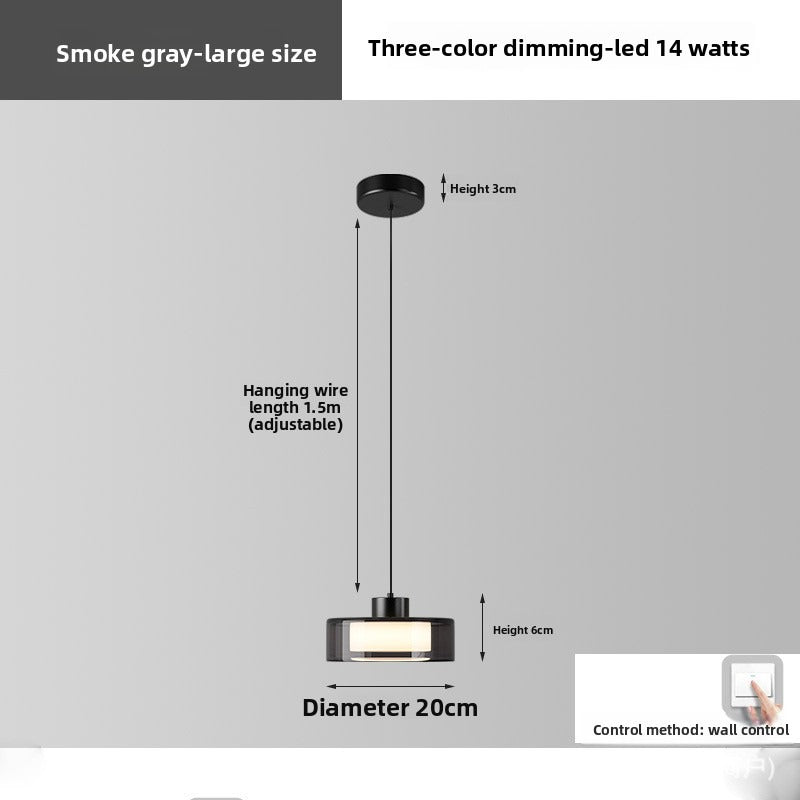 HEIKESZ Italian Minimalist Ceiling Light Modern Nordic Glass Pendant Lamp for Bedroom Dining Room and Bar
