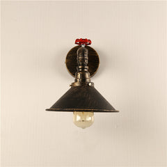 HEIKESZ American retro wall lamp, restaurant bar clothing store aisle decorative wrought iron water pipe wall lamp