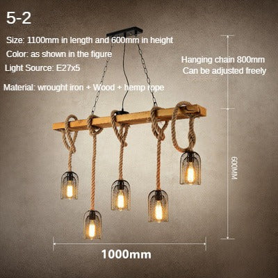HEIKESZ American Retro Industrial Style Chandelier Personalized Clothing Shop Window Creative Light Bar Internet Coffee Bar Lamp LED Light for Bedroom Night Aesthetic Room Lamp