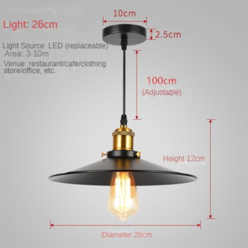 HEIKESZ Cross-Border Hot Droplight Guest Restaurant Bar Creative Coffee Shop Clothing Store Window Pot Cover UFO Black Dress Droplight LED Light for Bedroom Night Aesthetic Room Lamp