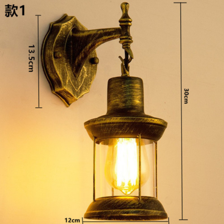 HEIKESZ Cross-Border American Retro Industrial Guest Restaurant Studio Aisle Corridor Tea Room Milk Tea Coffee Shop Bar Counter Wall Lamp LED Light for Bedroom Night Aesthetic Room Lamp