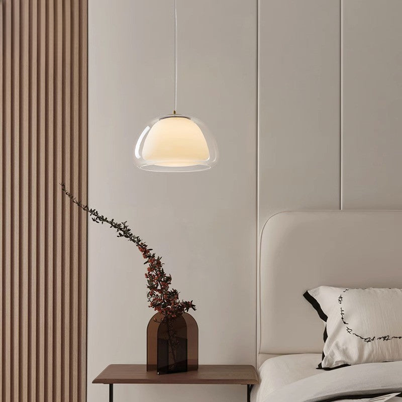 HEIKESZ Creative Danish Cream Wind Jelly Chandelier Nordic Minimalist Pendant Light for Cafe Restaurant Bedside Ceiling Decor