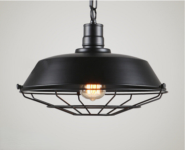 HEIKESZ American Creative Simple Bar Iron Vintage Pot Cover Chandelier LOFT Industrial Style Restaurant Warehouse Chandelier american style retro outdoor indoor retro bedroom lamp american-style Industrial wind