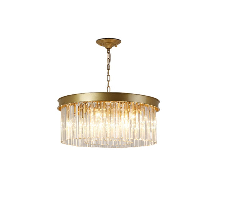 HEIKESZ Amazon cross-border American living room dining room bedroom round crystal chandelier atmosphere modern simple Zhongshan lighting lamp lighting fixtures for celling lighting