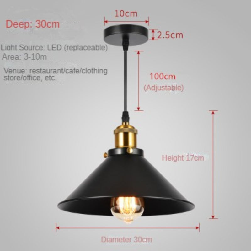 HEIKESZ Cross-Border Hot Droplight Guest Restaurant Bar Creative Coffee Shop Clothing Store Window Pot Cover UFO Black Dress Droplight LED Light for Bedroom Night Aesthetic Room Lamp