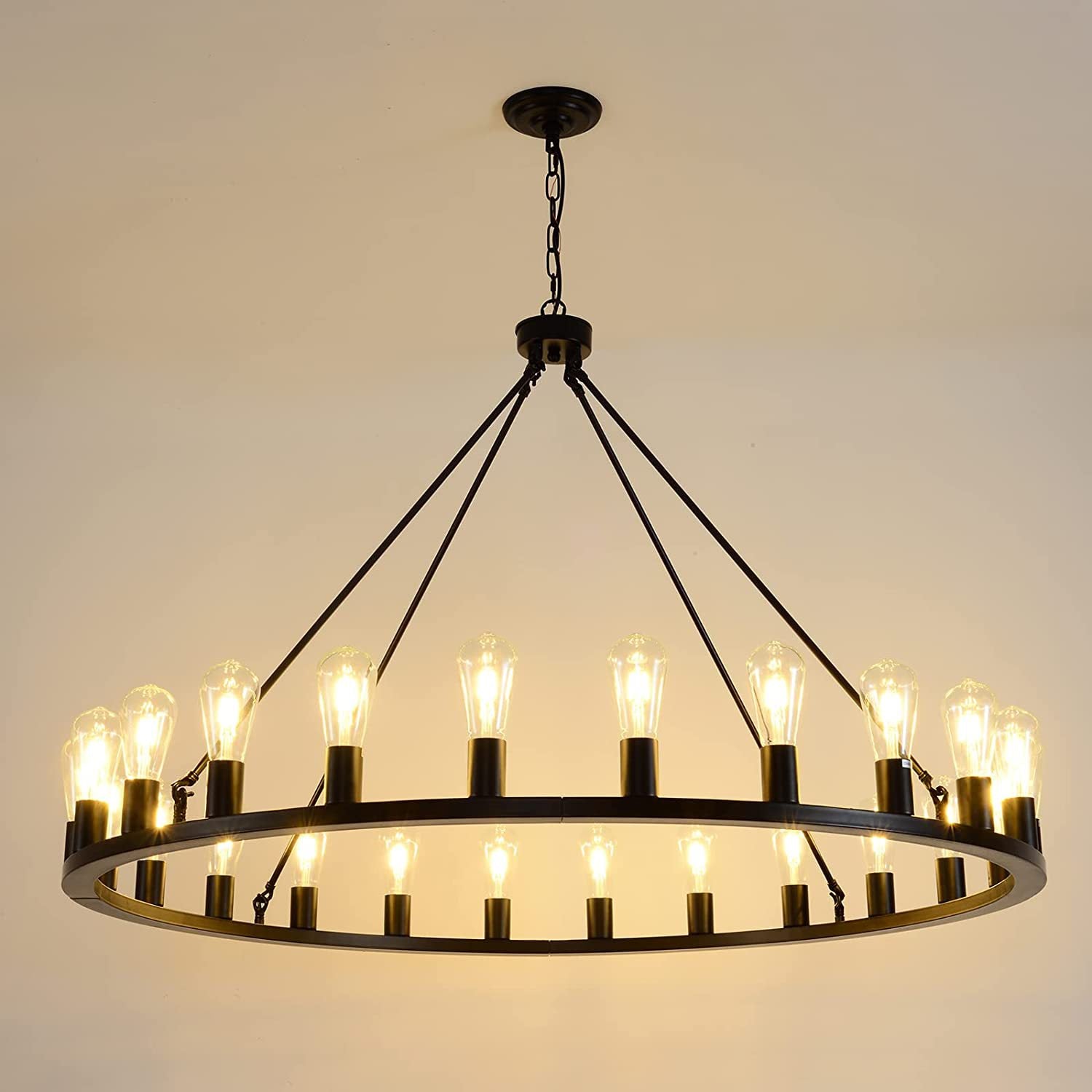 HEIKESZ American retro wrought iron chandelier hotel villa restaurant engineering light living room light balcony hot-selling lamps Chandelier, restaurant light, living room light
