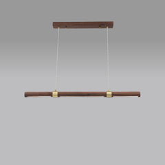 HEIKESZ Nordic Minimalist Long Chandelier Chinese Style Tea Room Wood Art Lamp