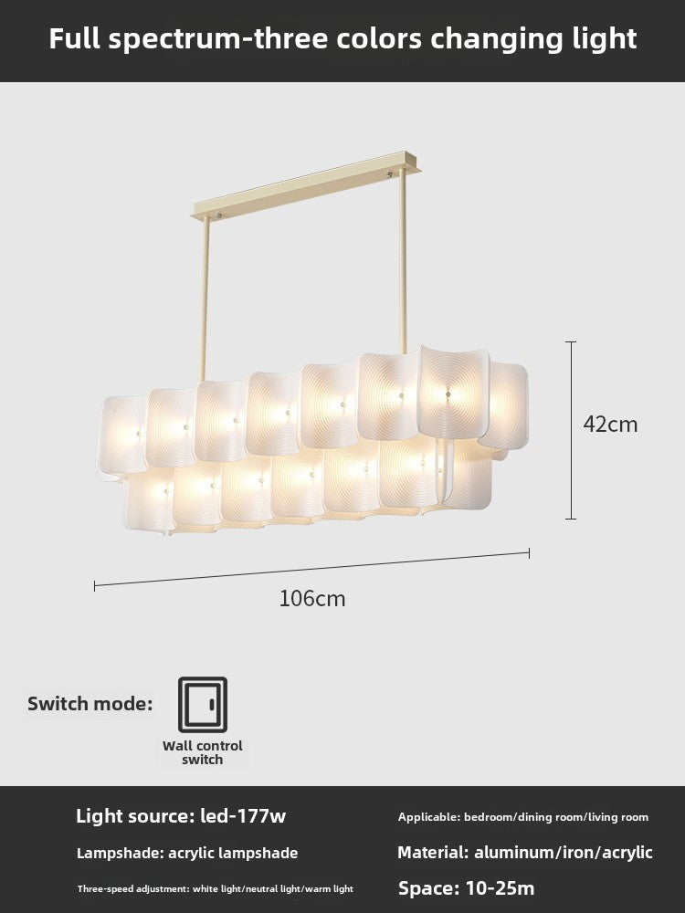HEIKESZ Japanese wabi wind living room dining room chandelier French cream wind light luxury bedroom simple 2024 new Zhongshan lamp light fixtures for celling light