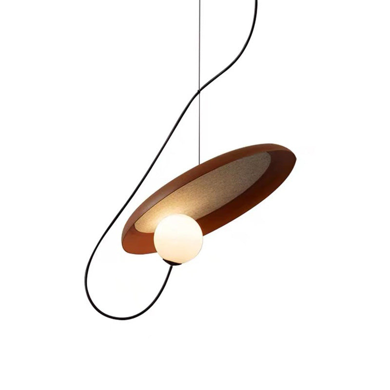 HEIKESZ Silent Style Kitchen Island Magnetic Glass Ball Small Droplight Nordic Homestay Dining Room Lamp Minimalist Designer