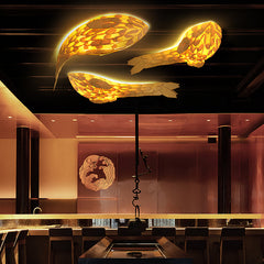 HEIKESZ Fish wall lamp Japanese club decorative carp lamp Chinese dining restaurant wall lamp retro art decorative wall lamp light fixtures for celling lights