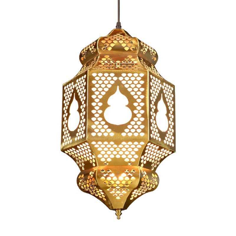 HEIKESZ Morocco classic hollow carved bedroom chandelier retro exotic Xinjiang characteristic restaurant hotel chandelierChandelier, restaurant light, living room light