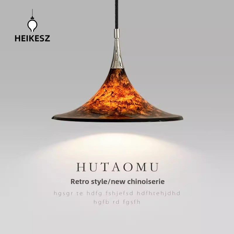 HEIKESZ Medieval restaurant chandelier creative can lift retro painted living room island table study main light design telescopic horn lamp light fixtures for celling light