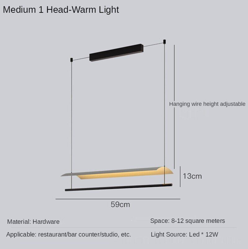 HEIKESZ Modern Chandelier Minimalist Design LED Ceiling Light for Restaurant Bar Living Room Bedroom Kitchen Island Hanging Lamp