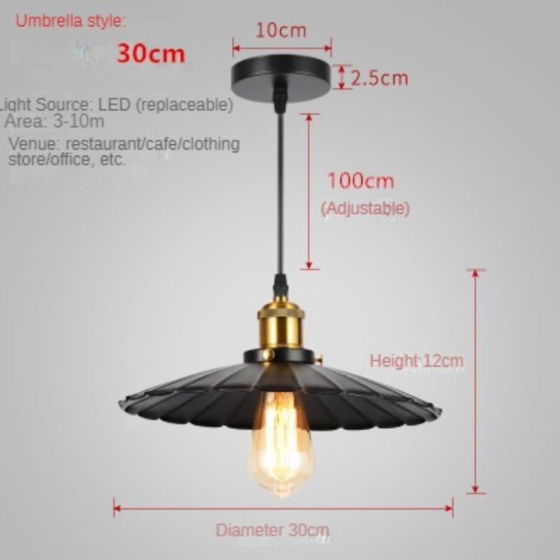 HEIKESZ Cross-Border Hot Droplight Guest Restaurant Bar Creative Coffee Shop Clothing Store Window Pot Cover UFO Black Dress Droplight LED Light for Bedroom Night Aesthetic Room Lamp