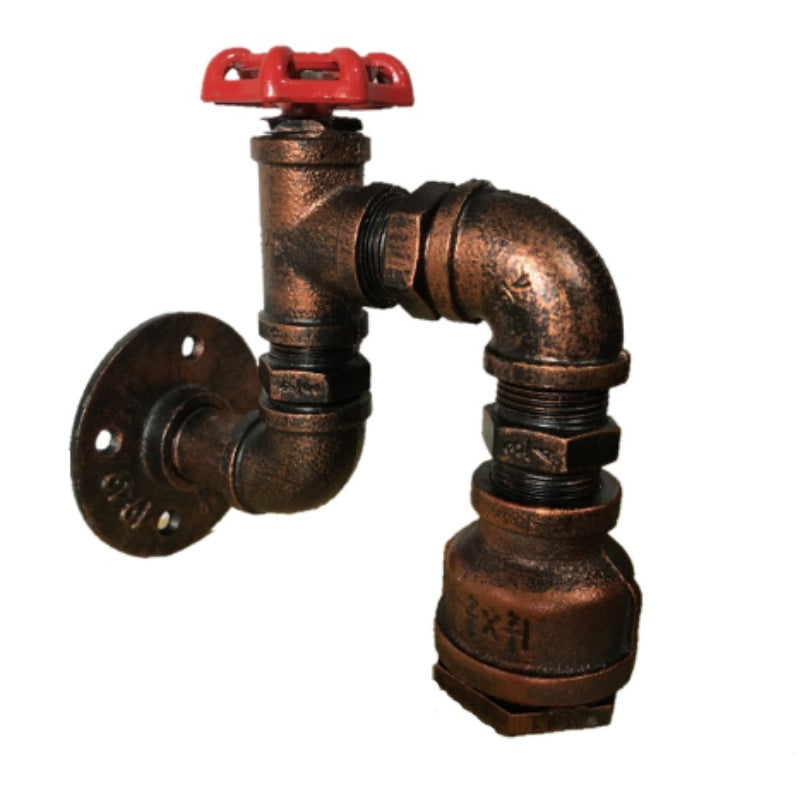 HEIKESZ Wrought iron American industrial wind wall lamp loft retro restaurant bar Internet cafe aisle LED water pipe wall lamp