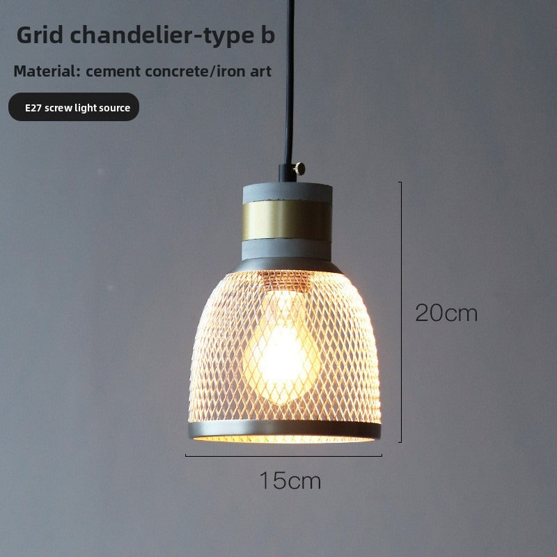 HEIKESZ Vintage Industrial Cement Pendant Light Single Head for Restaurant Cafe Bar Dining Table Lighting Decor