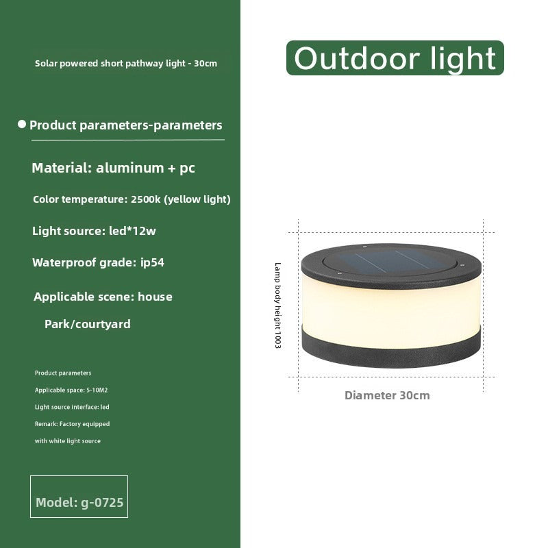 HEIKESZ Solar Powered Outdoor Pillar Light Waterproof Garden Terrace Villa Courtyard Landscape Lighting for Fence Post