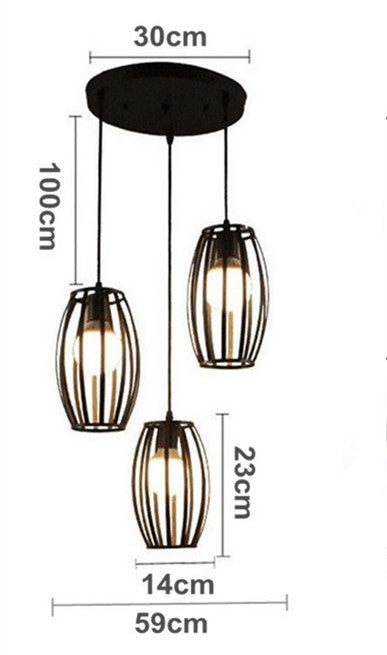 HEIKESZ Nordic Simple Chandelier Restaurant Coffee Shop Creative Wrought Iron Small Droplight Bar Snack Milk Tea Shop Single Head Special Offer Light LED Light for Bedroom Night Aesthetic Room Lamp