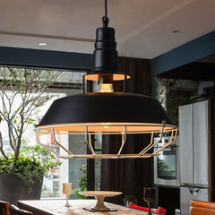 HEIKESZ American Retro Coffee Shop Bar Lamp Industrial Nordic Loft Pot Cover Balcony Restaurant Bar Iron Fishing Line Lamps