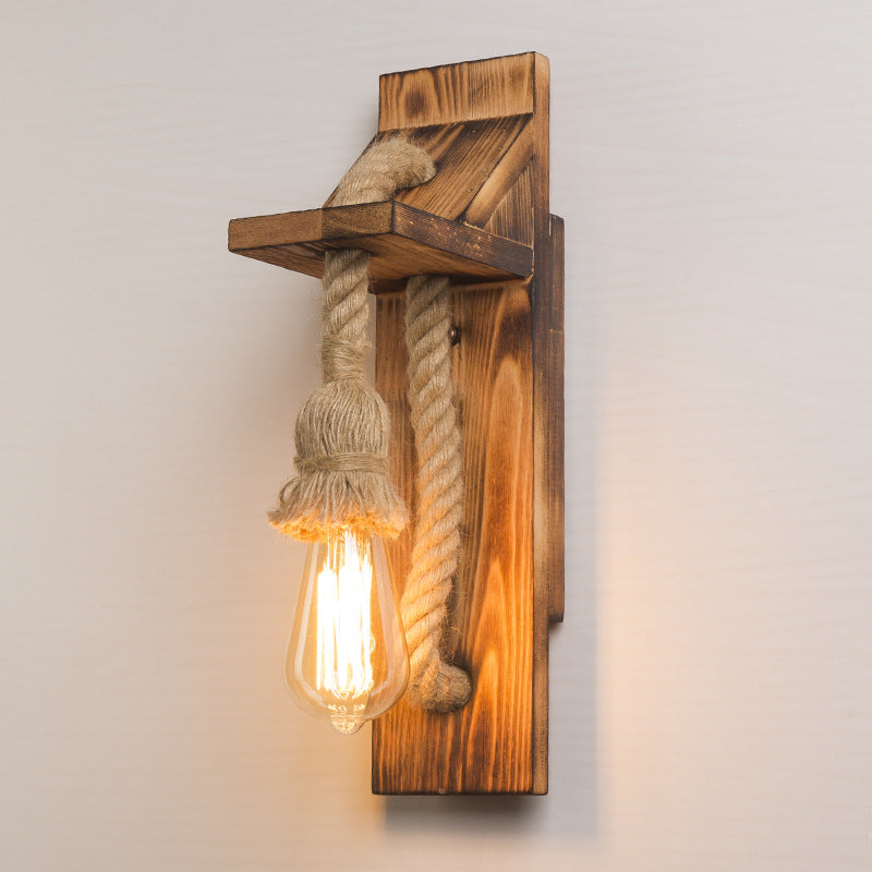 HEIKESZ 【One-year warranty, free shipping】American Retro Wooden Wall Lamp Restaurant Coffee Shop Bar Lamp Industrial Style Aisle Corridor Creative Decorative Lamp