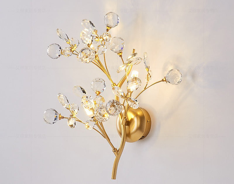 HEIKESZ European Style Ceiling Light Luxury Crystal LED Chandelier Modern Round Living Room Bedroom Lighting Fixture
