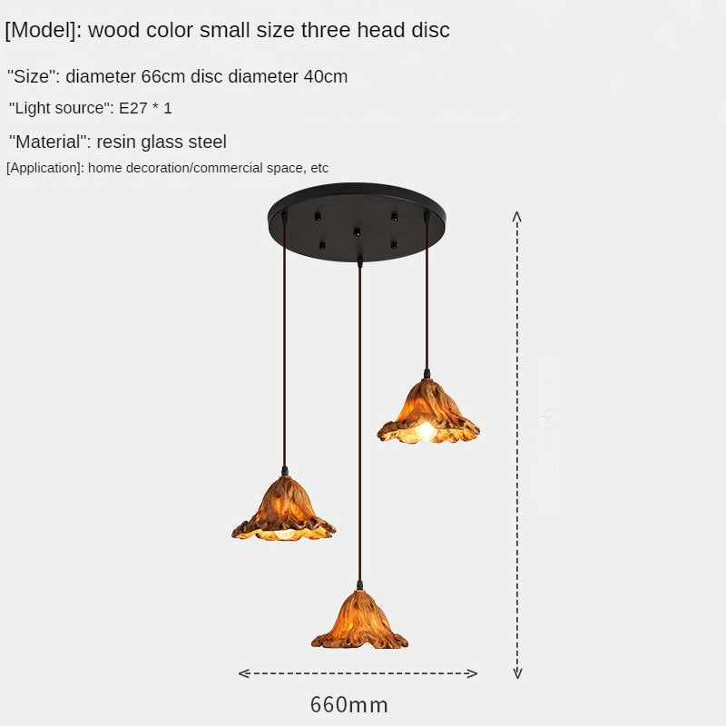 HEIKESZ Japanese Zen Retro Lotus Leaf Chandelier Chinese Bar Restaurant B & B Quiet Style Tea Room Milk Tea Shop Decoration Lamps Lighting for Living Room Light Lamps Chandeliers