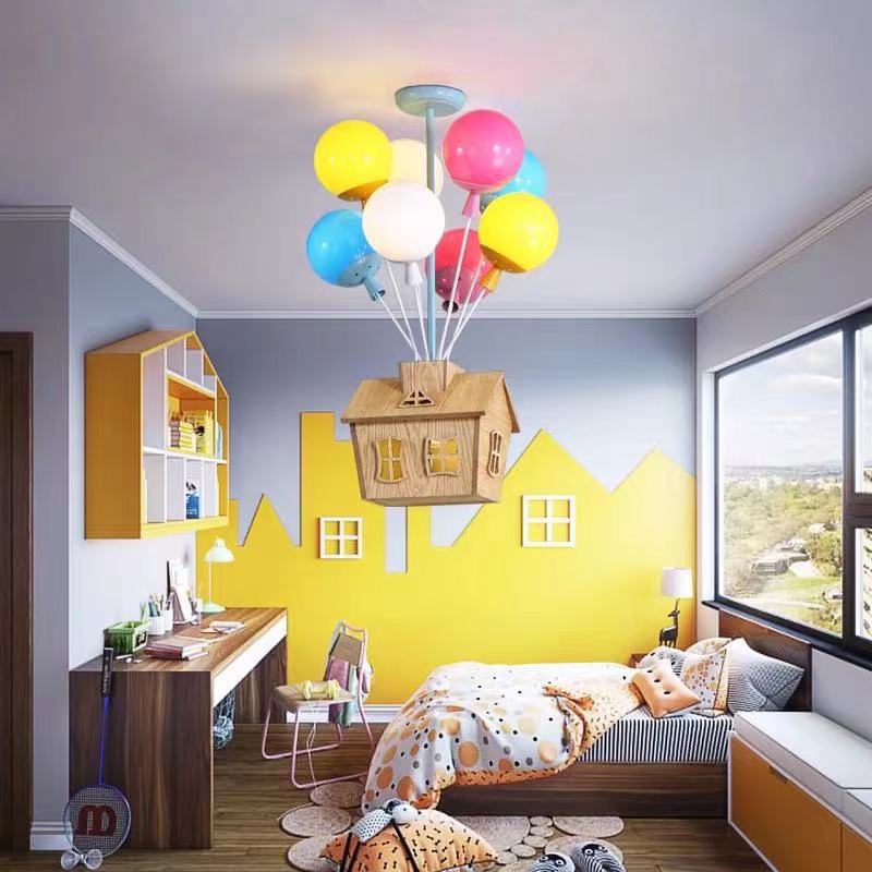 HEIKESZ Balloon Ceiling Light for Kids Room Cartoon LED Lamp for Boys Girls Bedroom Nursery Princess Decor