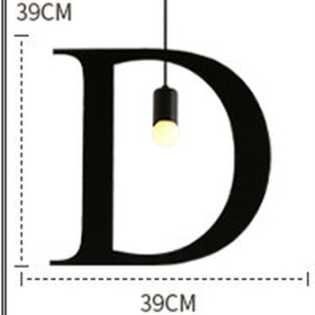 HEIKESZ Retro Personalized Letter Chandelier Wrought Iron Creative Restaurant and Cafe Bar Clothing Store English Letter Assembled Lamp american style retro outdoor indoor retro bedroom lamp american-style Industrial wind