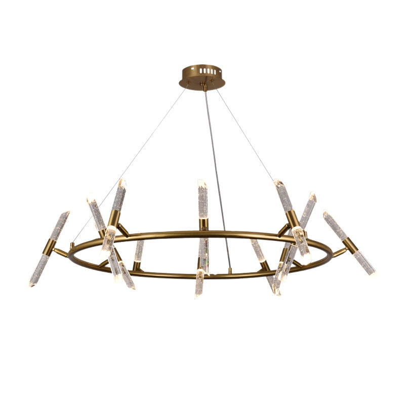 HEIKESZ Nordic Luxury Ceiling Light Modern Crystal Bubble Chandelier for Living Room Dining Bar Stylish Round Pendant Lamp
