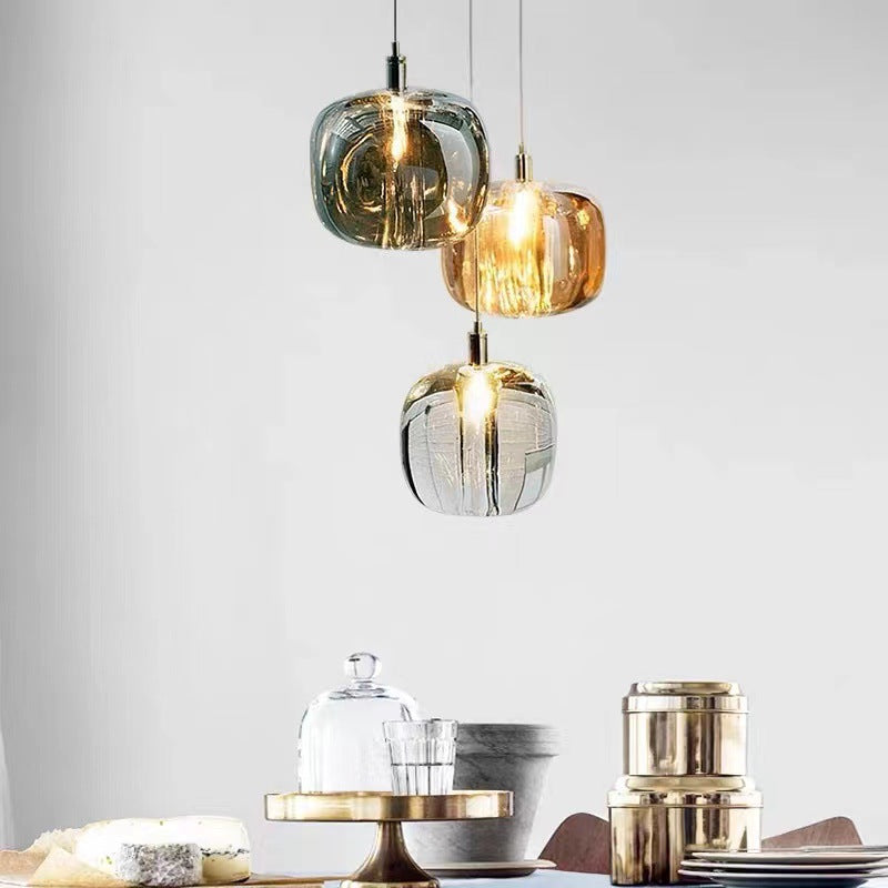 HEIKESZ Nordic Crystal Apple Chandelier Luxury Small Droplight Creative Design for Bedside Restaurant Bar