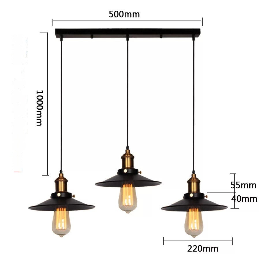 HEIKESZ Cross-Border Hot Droplight Guest Restaurant Bar Creative Coffee Shop Clothing Store Window Pot Cover UFO Black Dress Droplight LED Light for Bedroom Night Aesthetic Room Lamp
