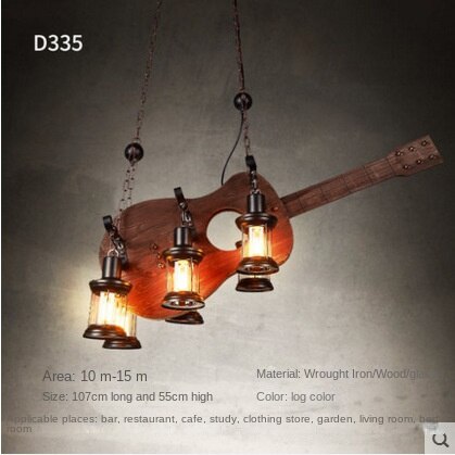 HEIKESZ 【One-year warranty, free shipping】American Retro Industrial Style Restaurant Coffee Shop Boat Wooden Decorative Chandelier Creative Bar Restaurant Box Nostalgic Lamps