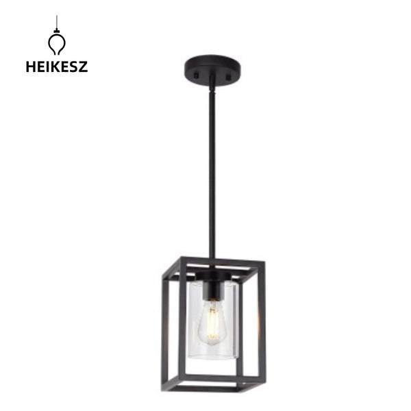 Cross-border exclusive supply of Nordic retro industrial style iron art pendant lights, creative and unique, simple single-head dining room bar counter US-standard lamps