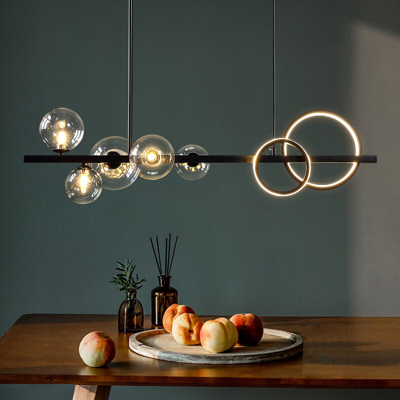 HEIKESZ Modern Minimalist Nordic LED Chandelier Luxury Dining Room Lamp Warm Light for Living Bedroom Bar Ceiling Lighting